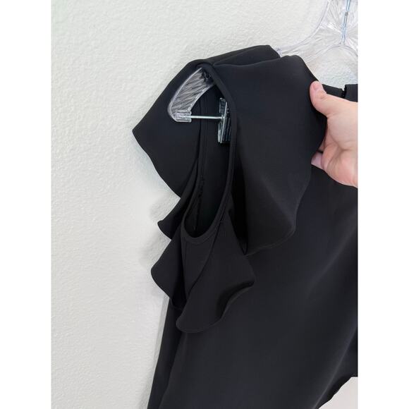 Amanda Uprichard Ruffle Sleeve Top Size Medium - Picture 6 of 6